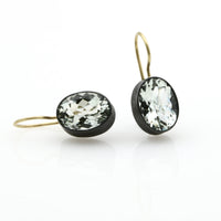 Oval Prasiolite Earrings
