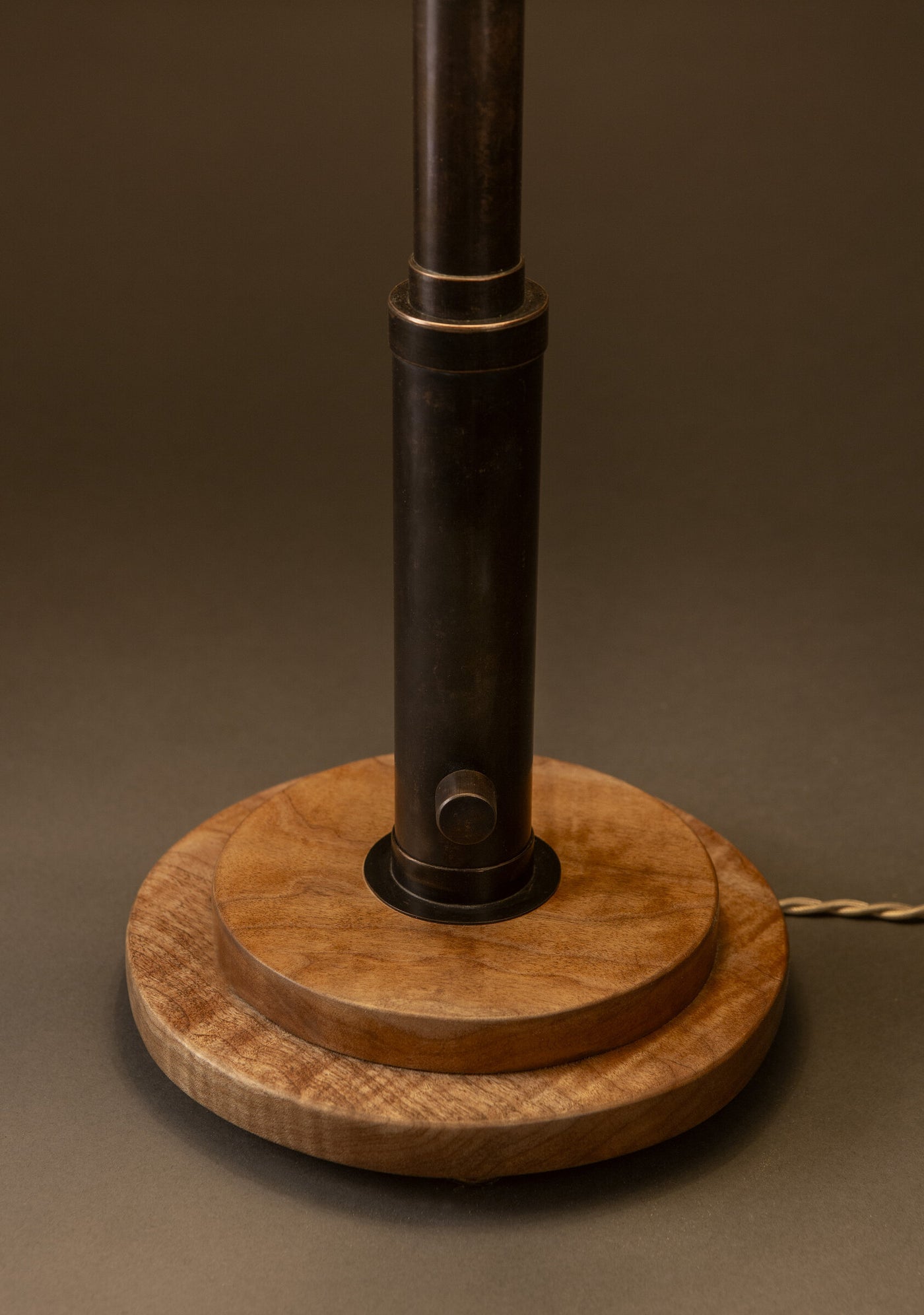 Green Iridized Copper Table Lamp