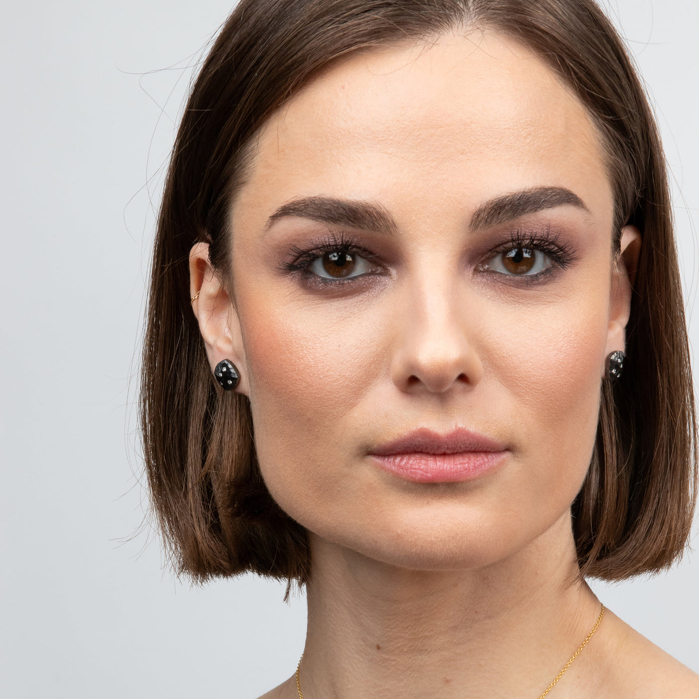 Sugarloaf Hammered Stud Earrings