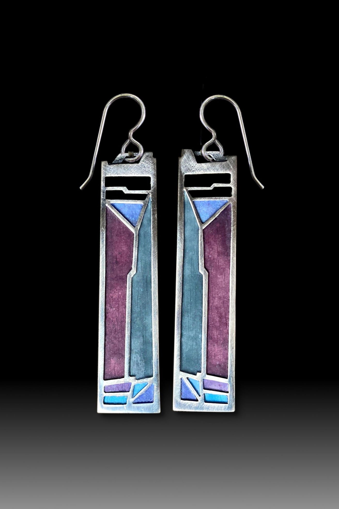 Burgundy & Slate Sorrento Earrings