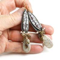 Wild Horse Magnesite & Fossil Coral Earrings