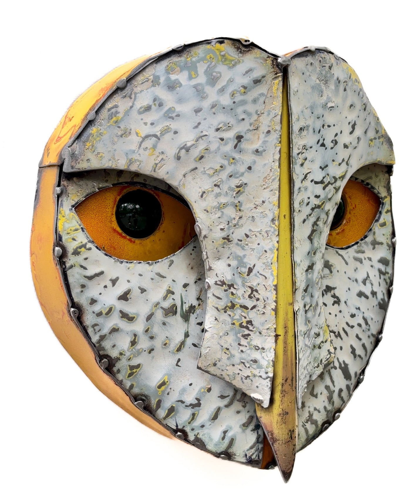 White Owl with Yellow Eyes