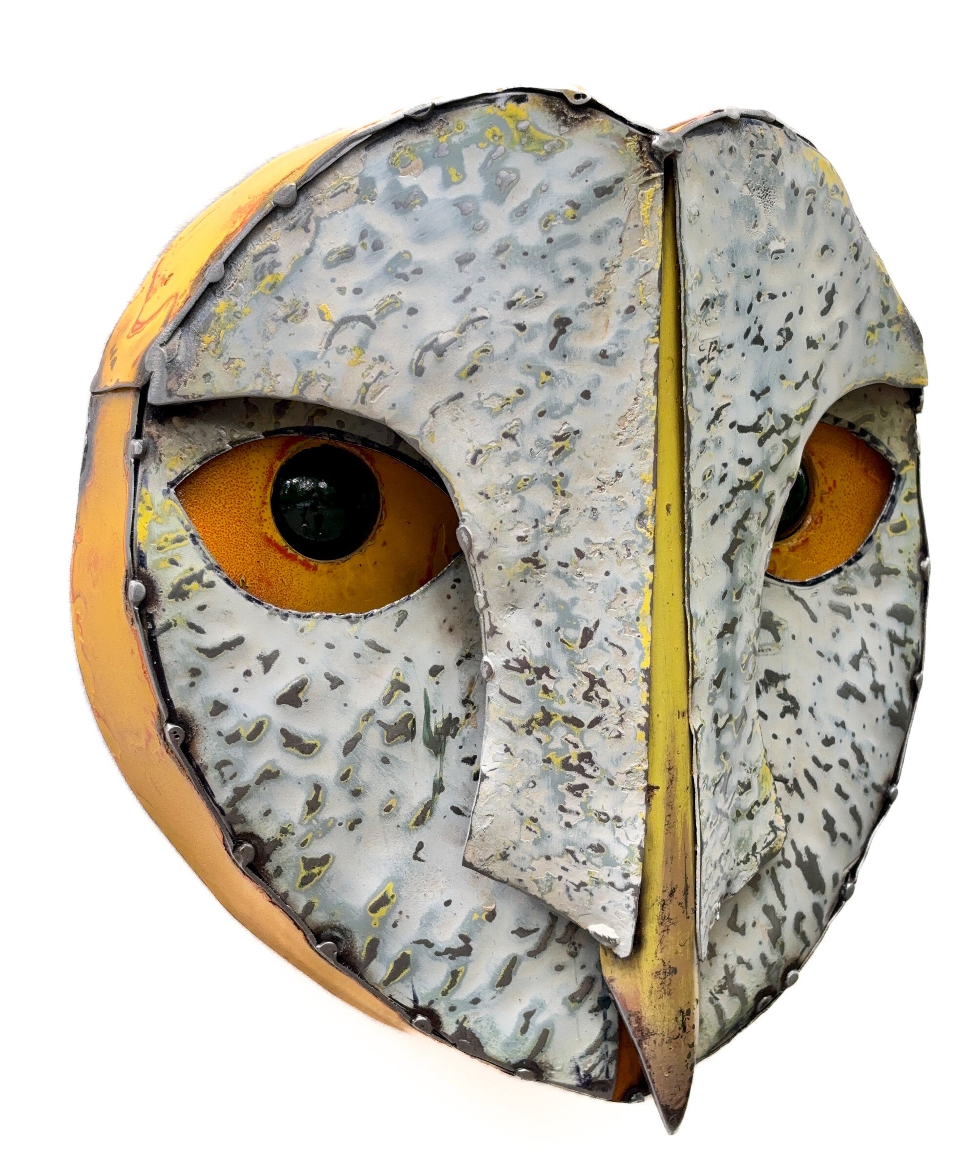 White Owl with Yellow Eyes
