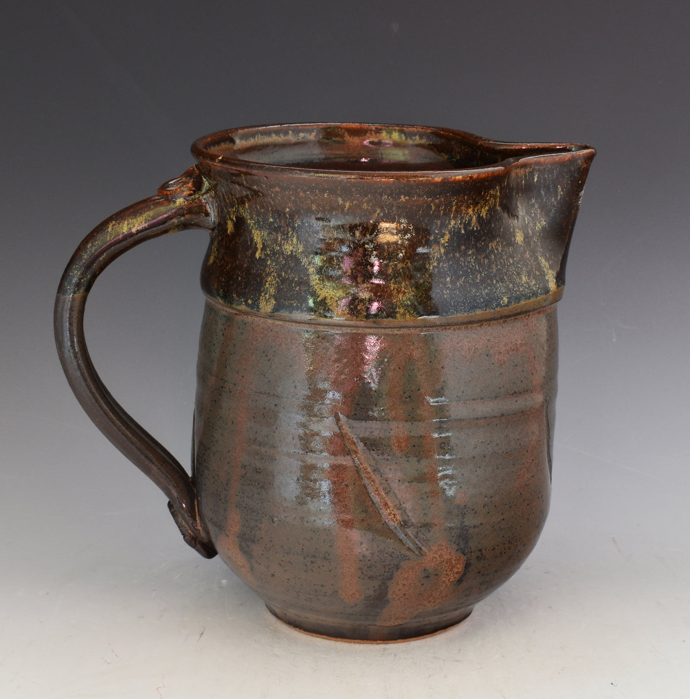 Wheel Thrown Stoneware Pitcher 1