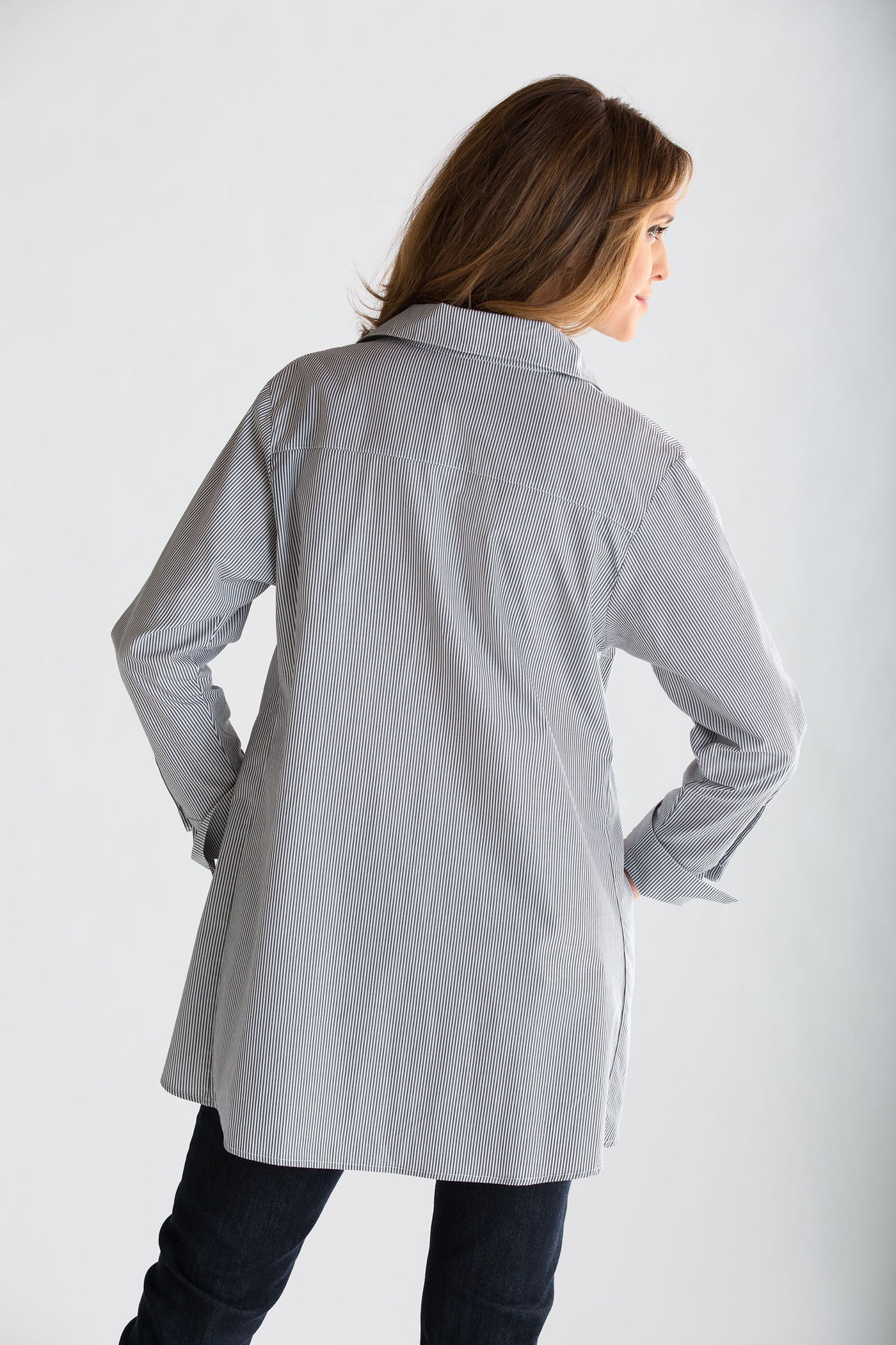 pinstripe, back view