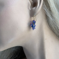 Midnight Gemstone Gold Earrings
