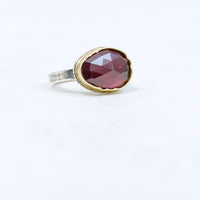 Arise Ring in Rhodolite Garnet