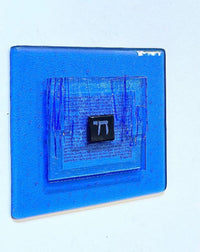 Chai Blessing Plaque in Light Blue