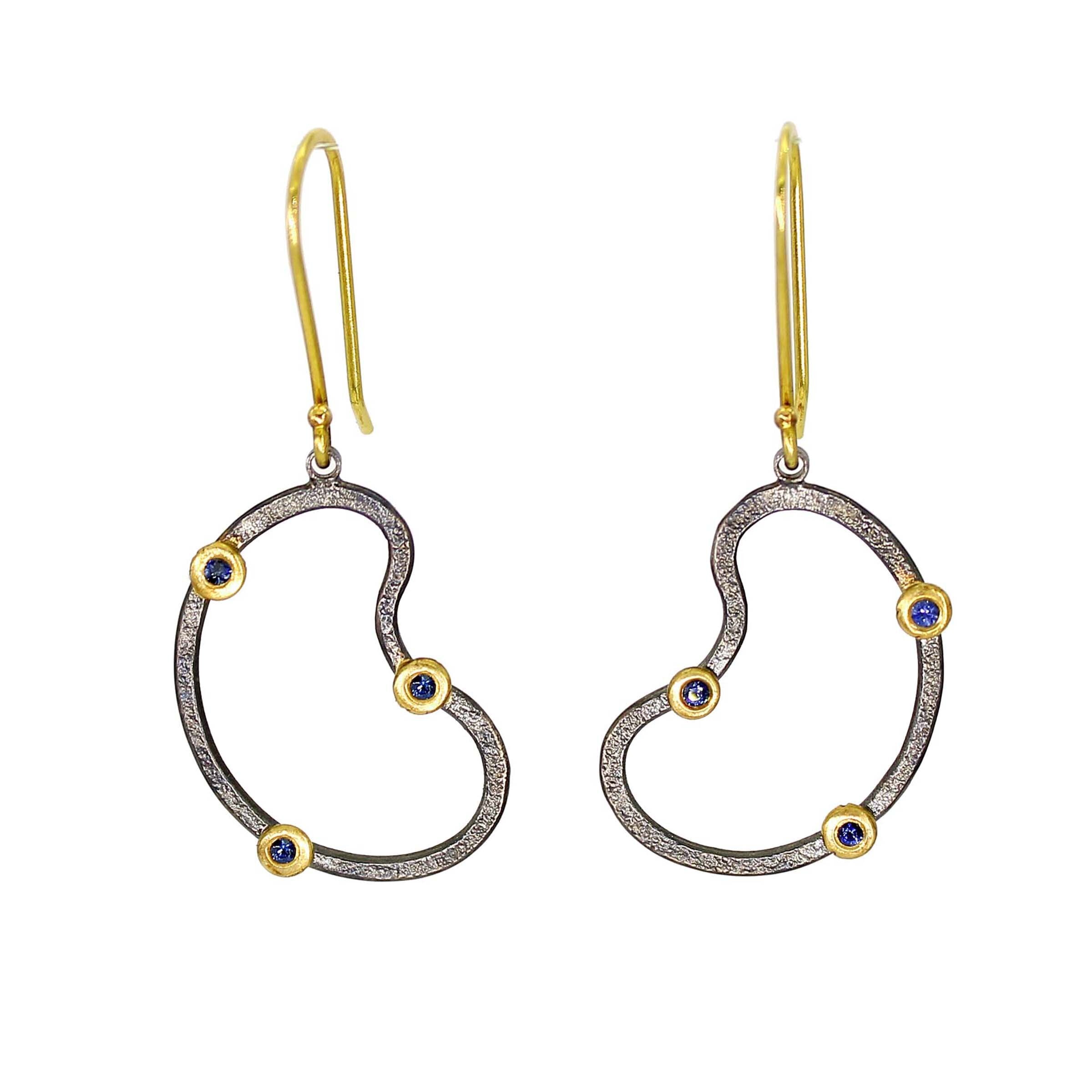 Sapphire Bean Earrings
