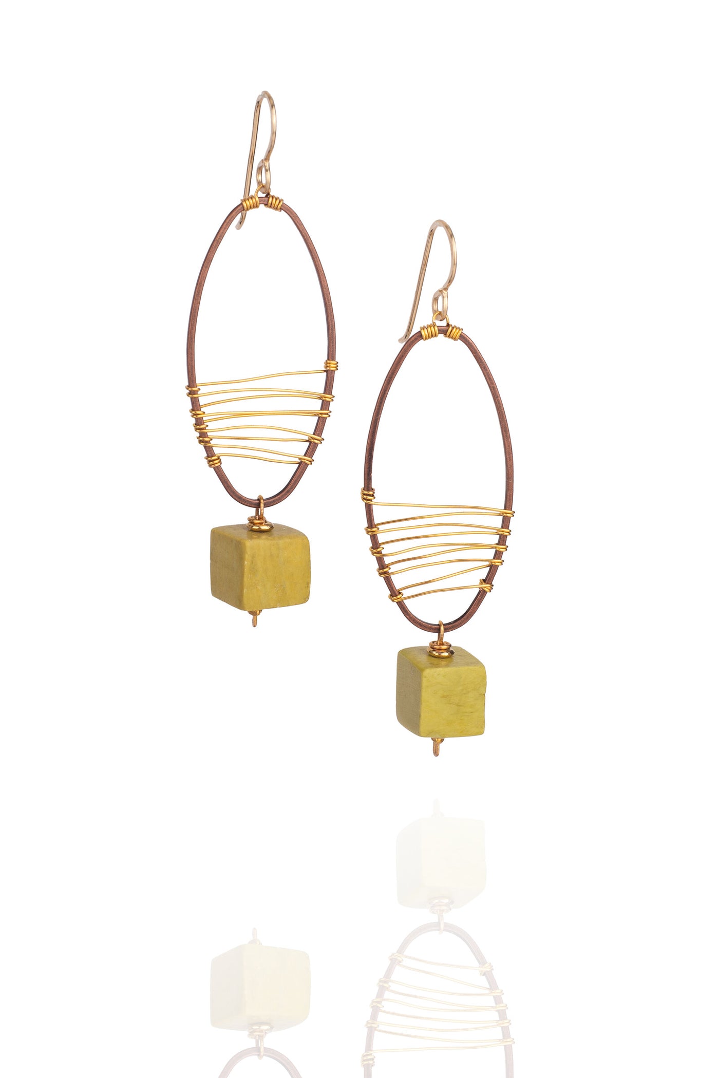 Muted Turquoise Cube Earrings