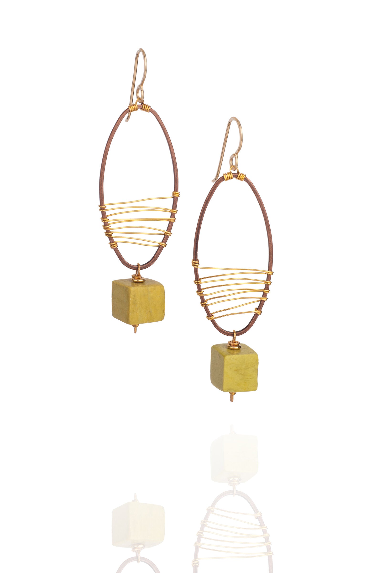 Muted Turquoise Cube Earrings