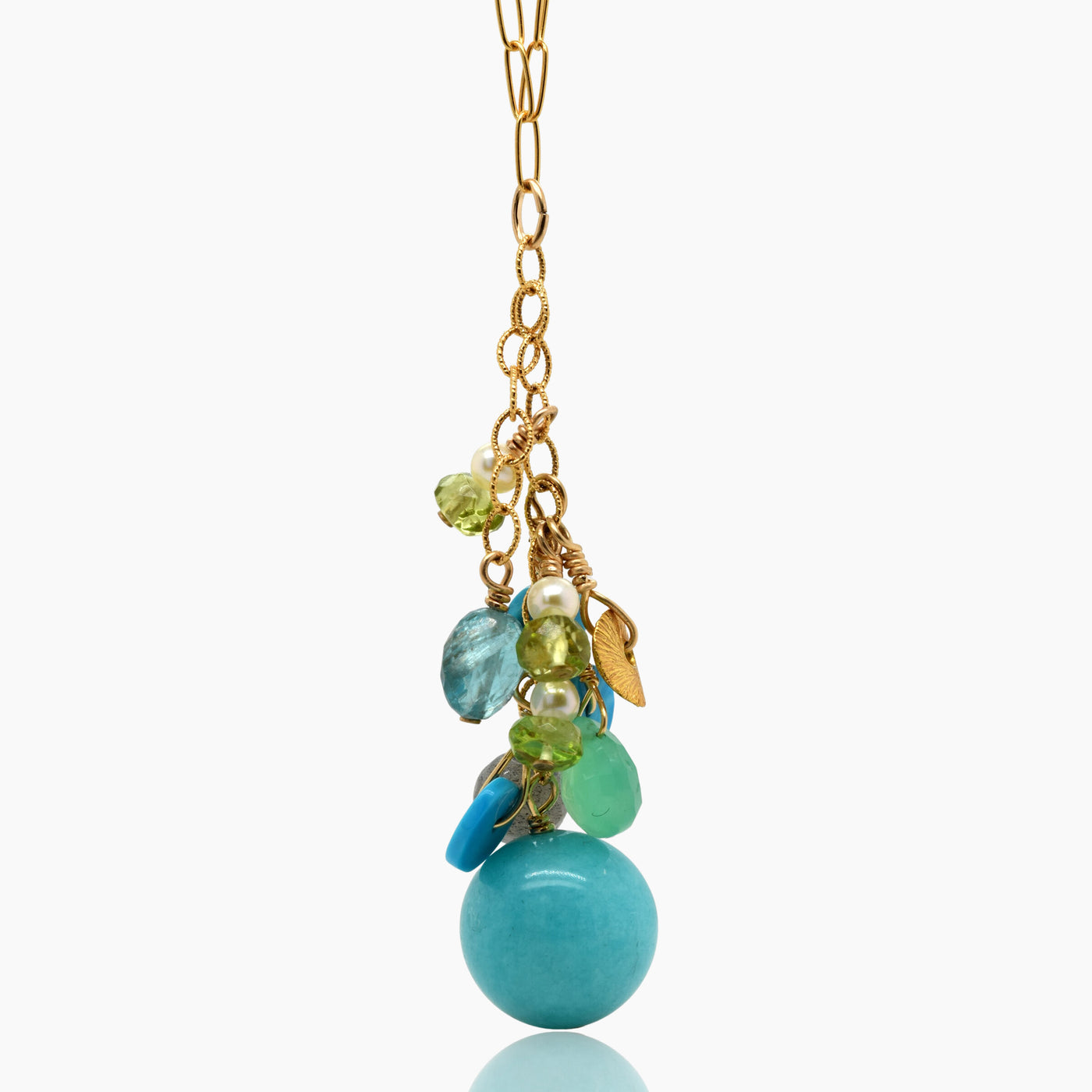 Amazonite Color Block Dangly Necklace