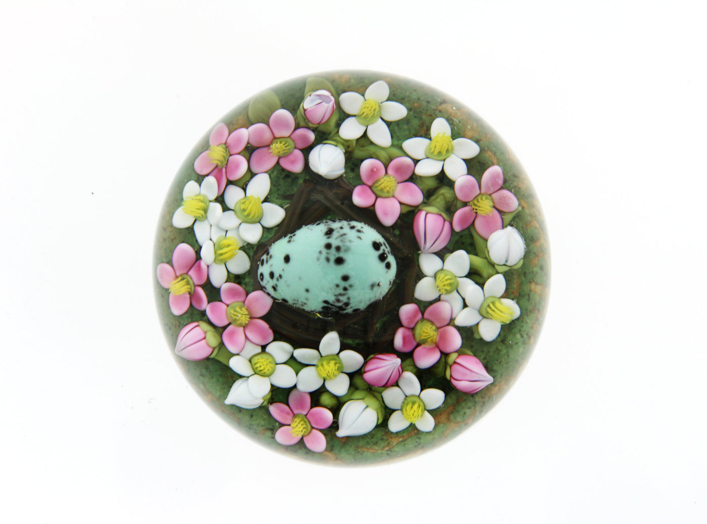 Single Robin's Egg in Nest Miniature Paperweight