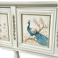 Peacock Garden Ivory Console