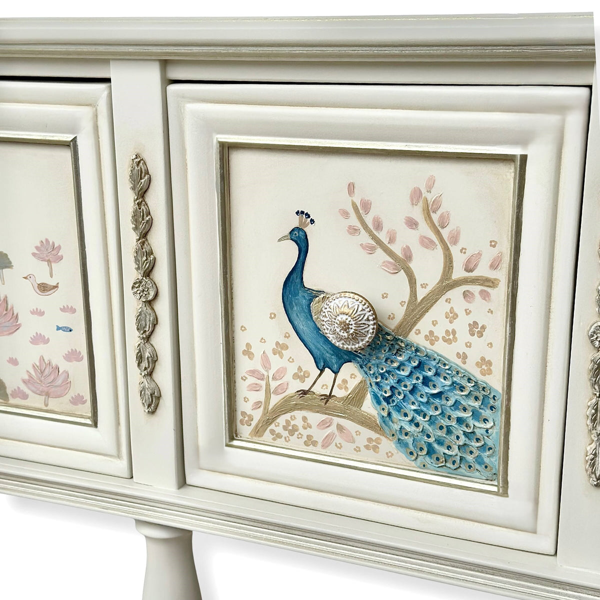 Peacock Garden Ivory Console