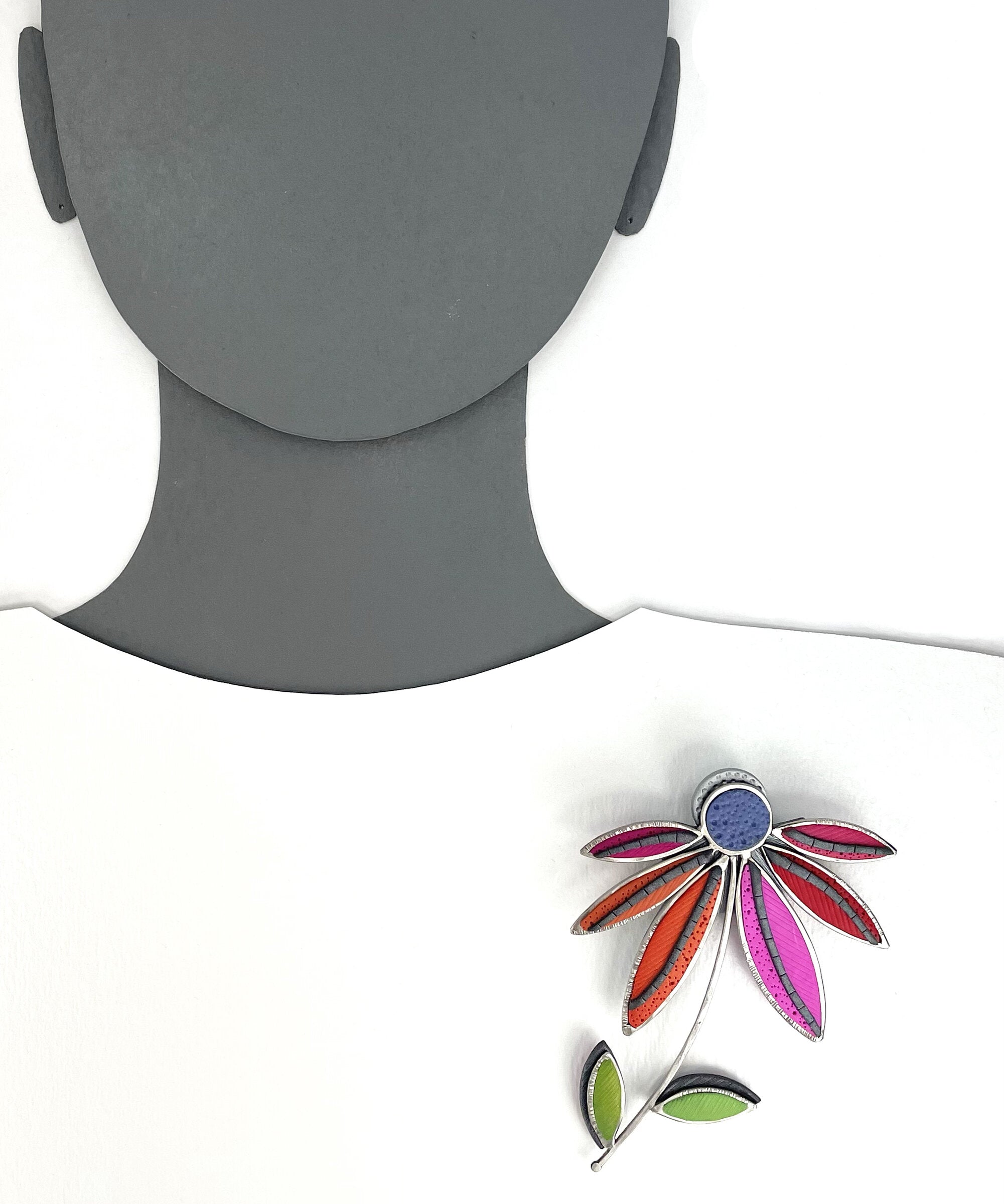 Pink Summer Flower Pin