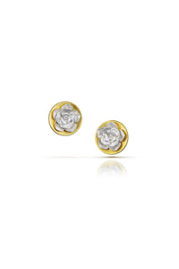 Encircled Rose Petal Earrings
