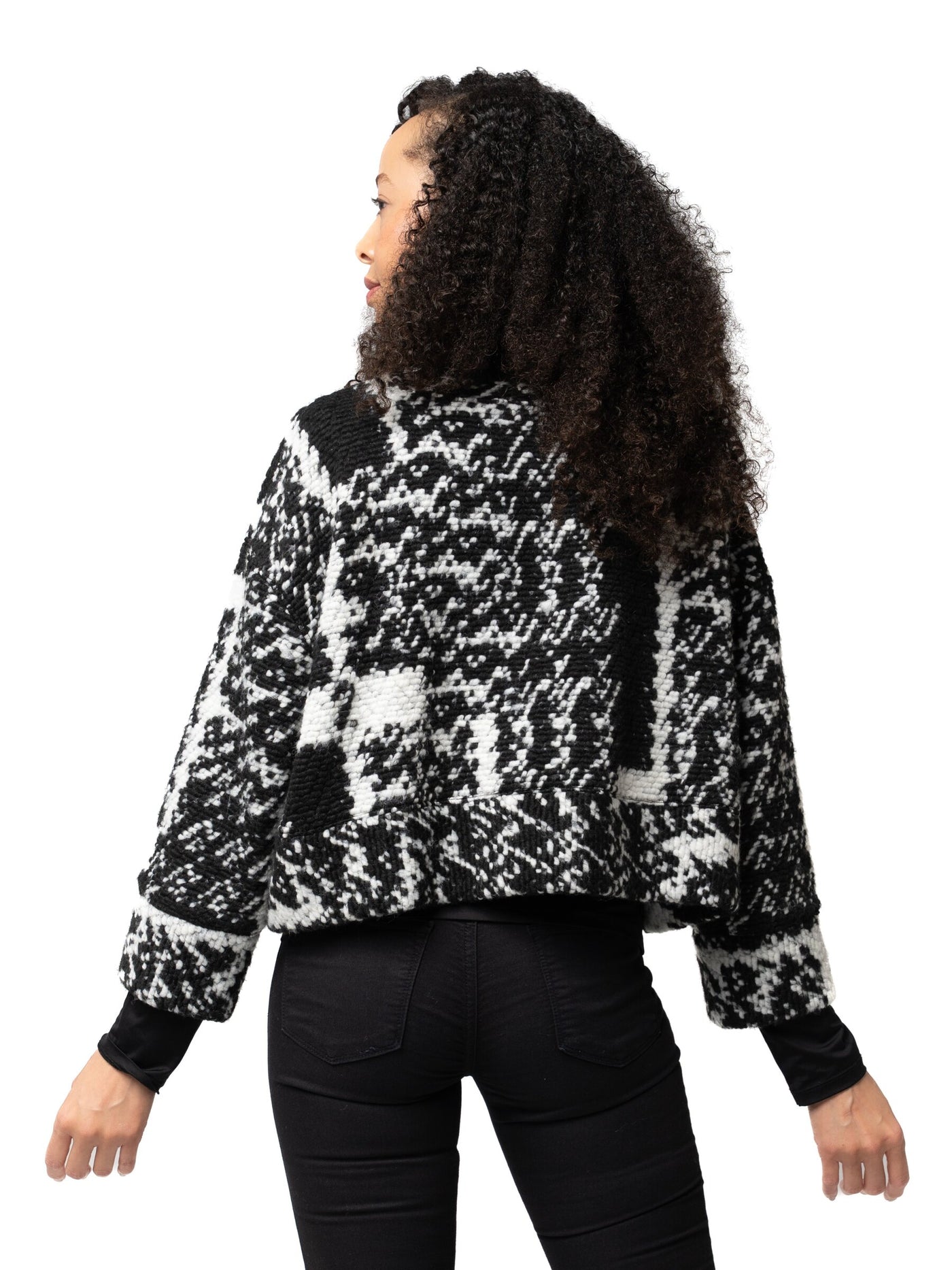 Abstract Plaid Sweater