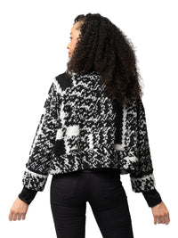 Abstract Plaid Sweater