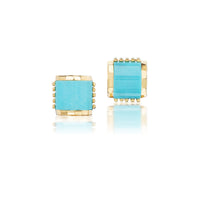 Half Moon Turquoise Earrings