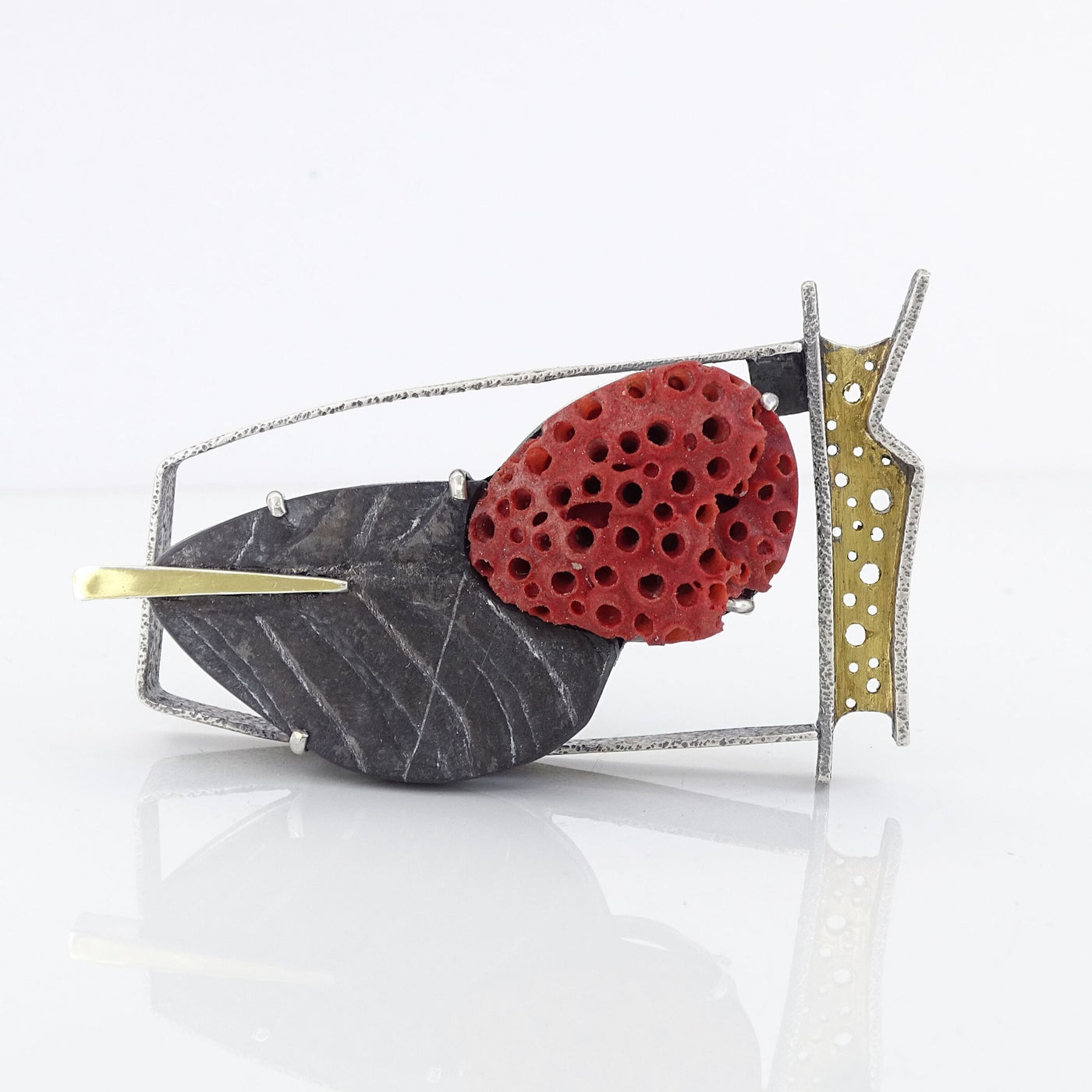 Fossil Coral Brooch