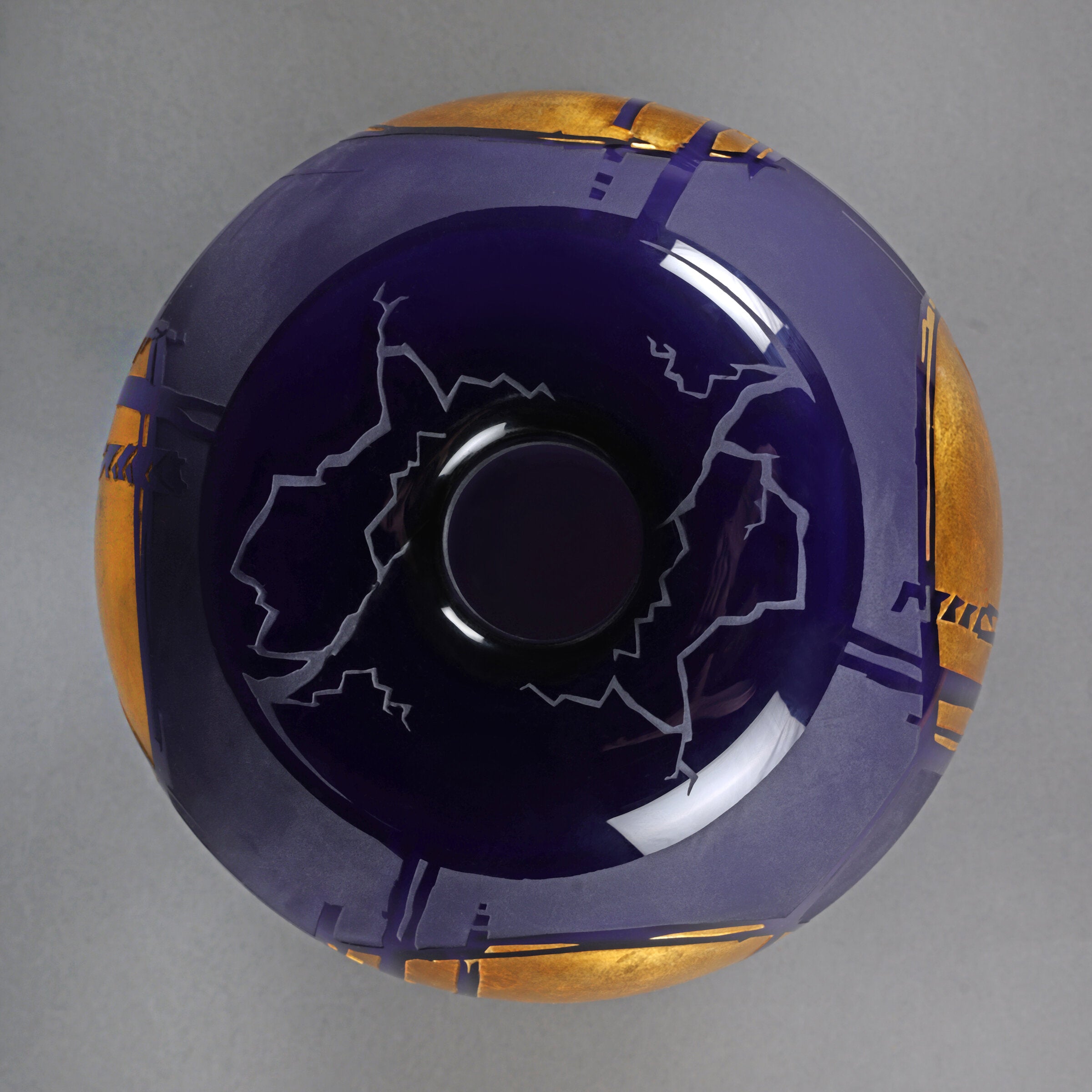 Indigo & Gold Large Archival Vessel