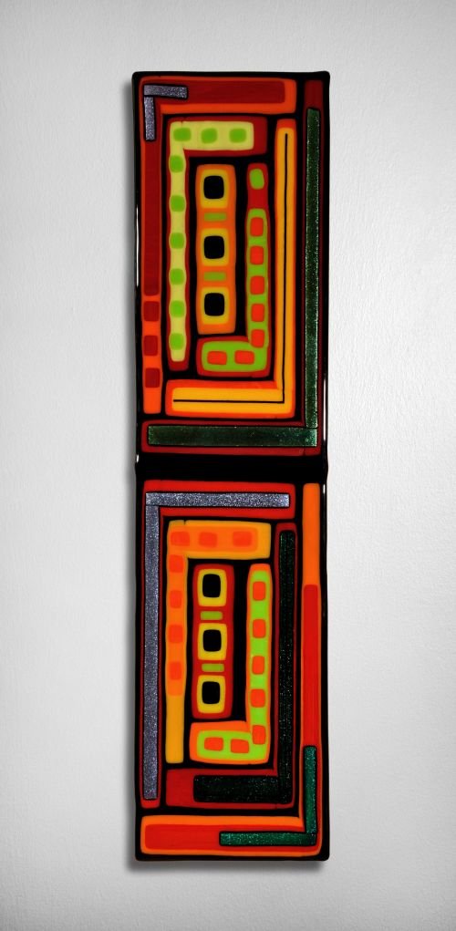 Log Cabin Triptych Wall Panels