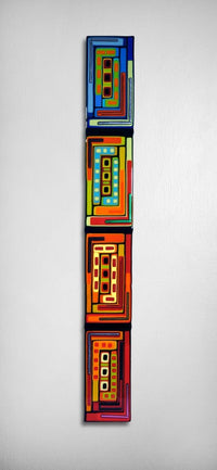 Log Cabin Triptych Wall Panels