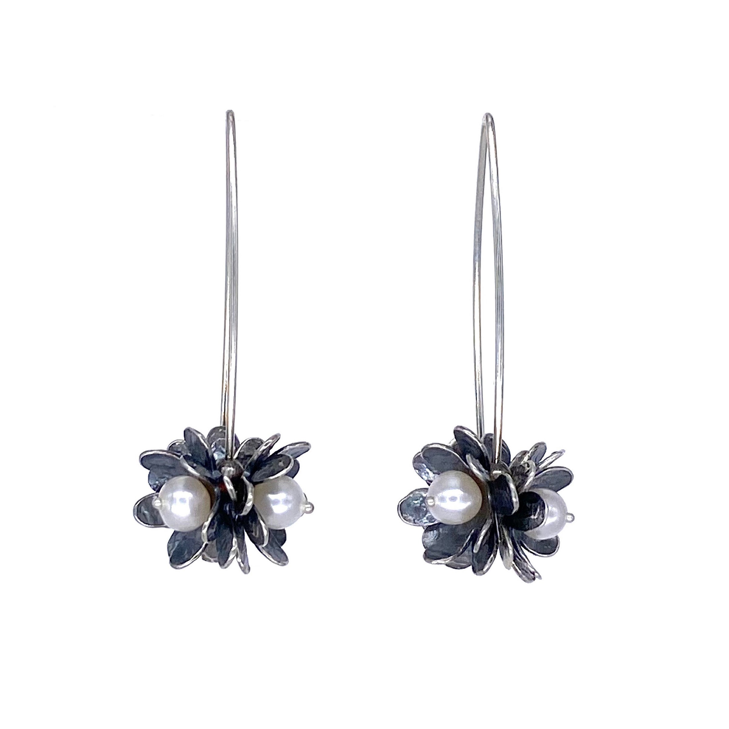 Rosy Blossom Cluster Earrings