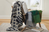Monotone Ikat Kantha Throw