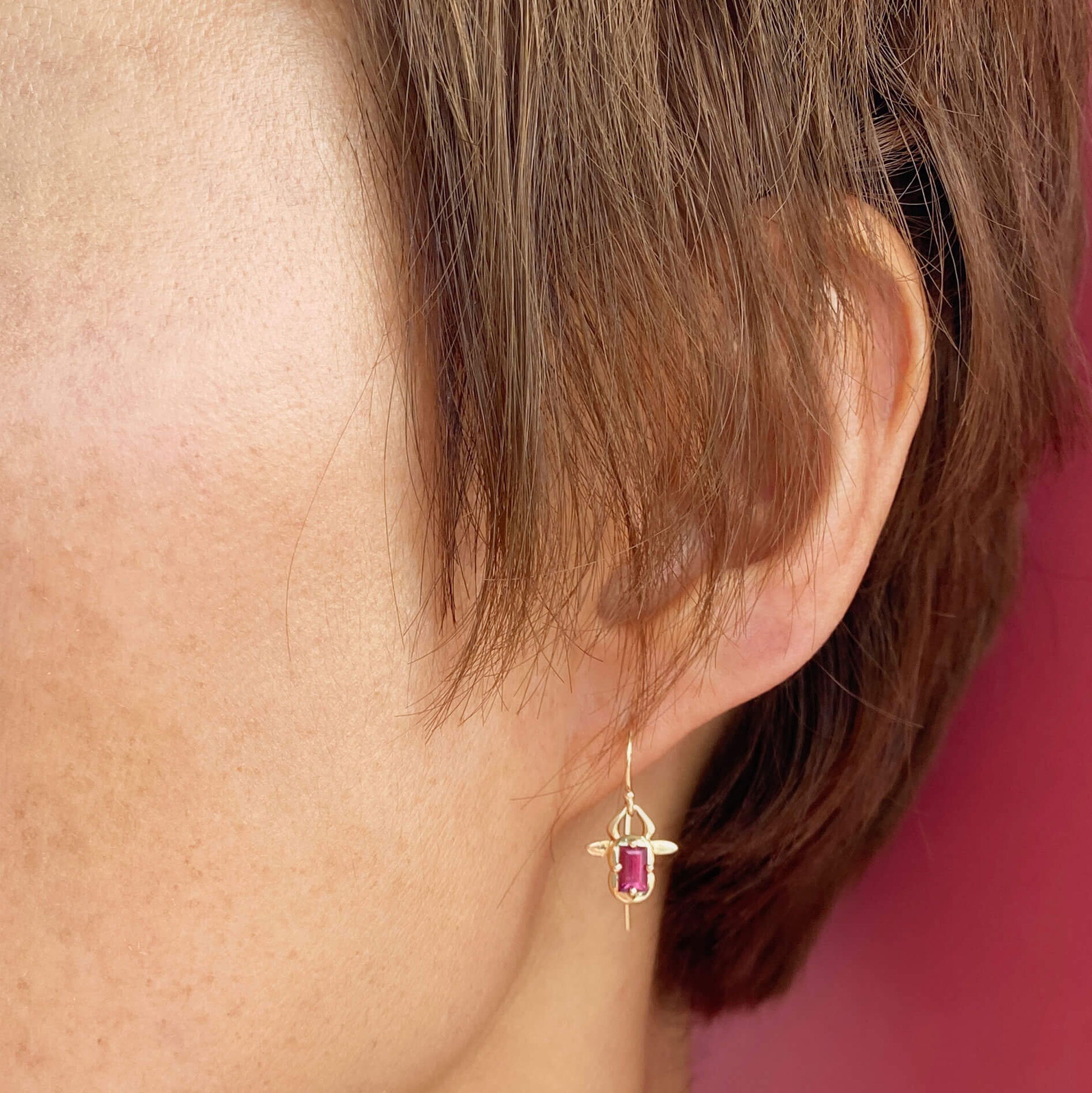 Bull Ox Tourmaline Earrings