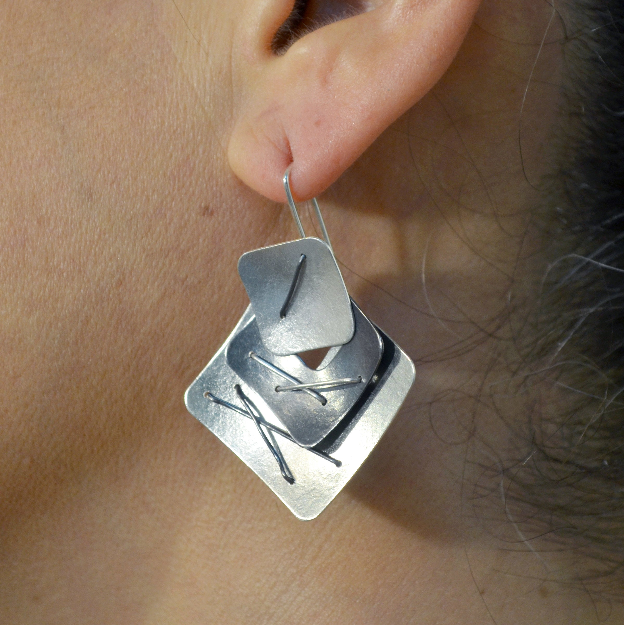 Bright Silver Ear Wire