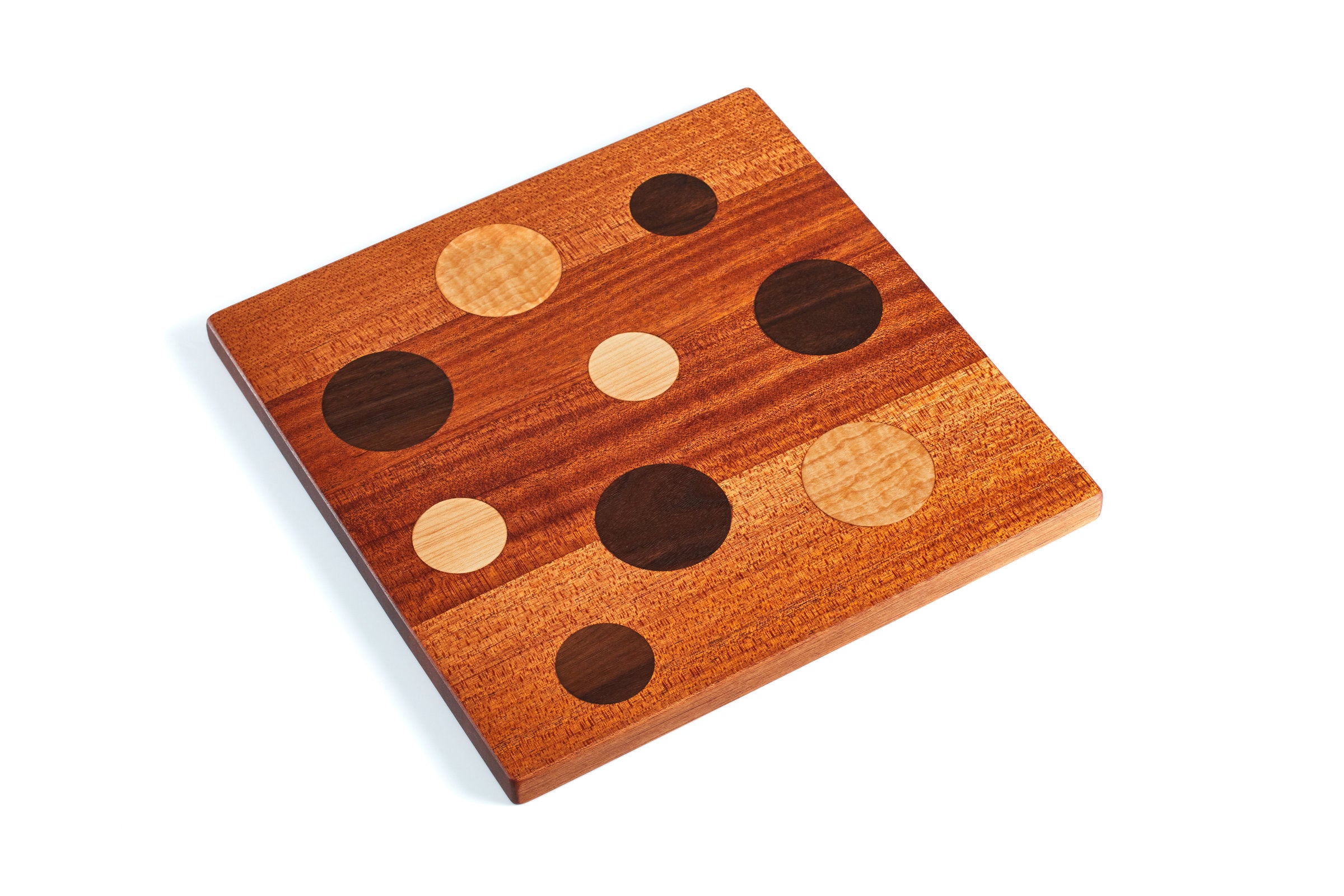 Mahogany With Maple and Walnut Dots