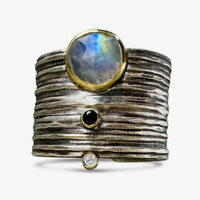 Mixed Metals Ribbed Band