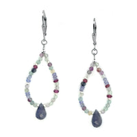 Iolite & Fluorite Drop Earrings