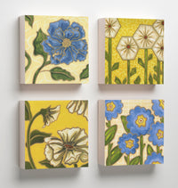 Clockwise from top left: Annie, Sophie, Taylor and Cynthia Wooden Tiles