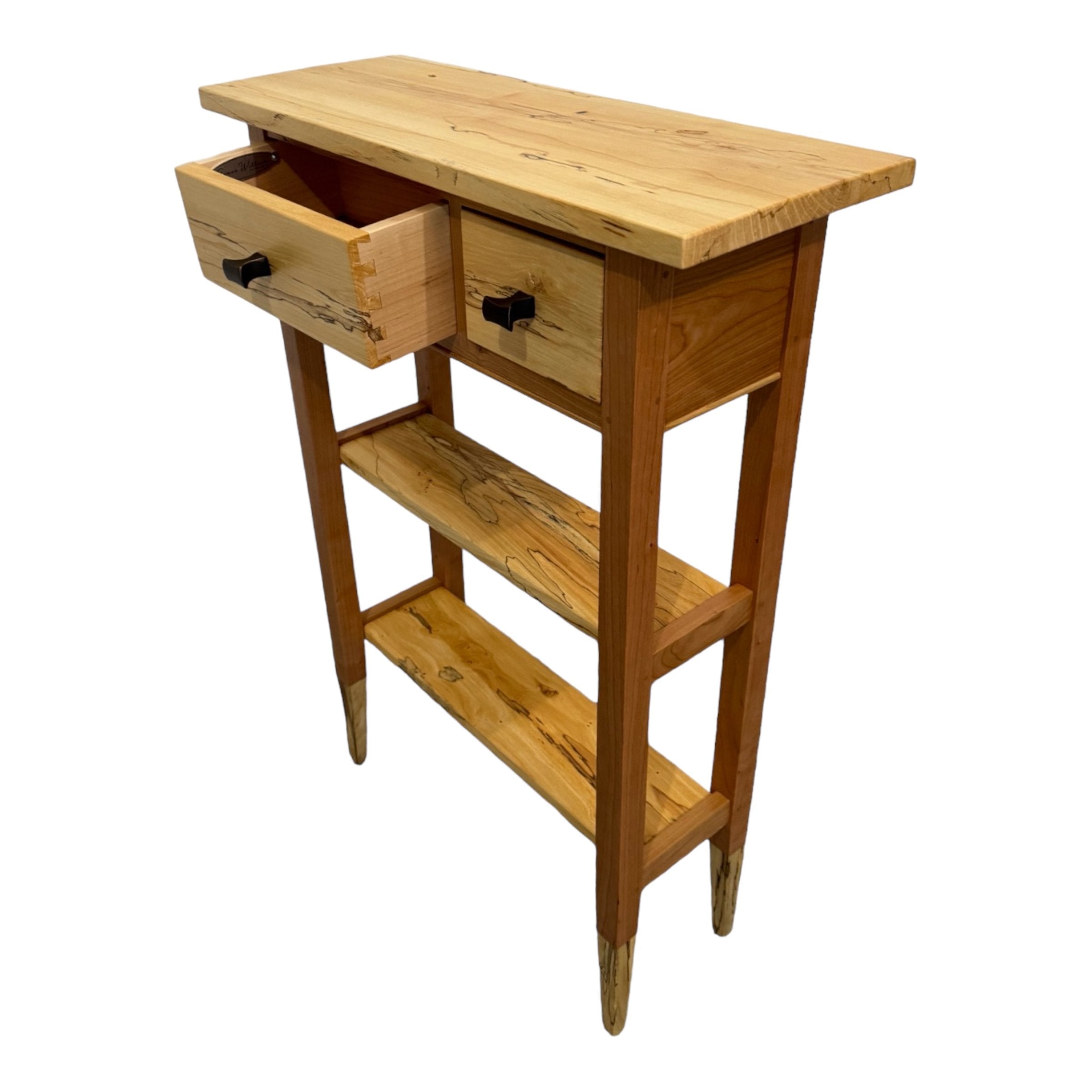 Spalted Maple and Cherry Hall Table