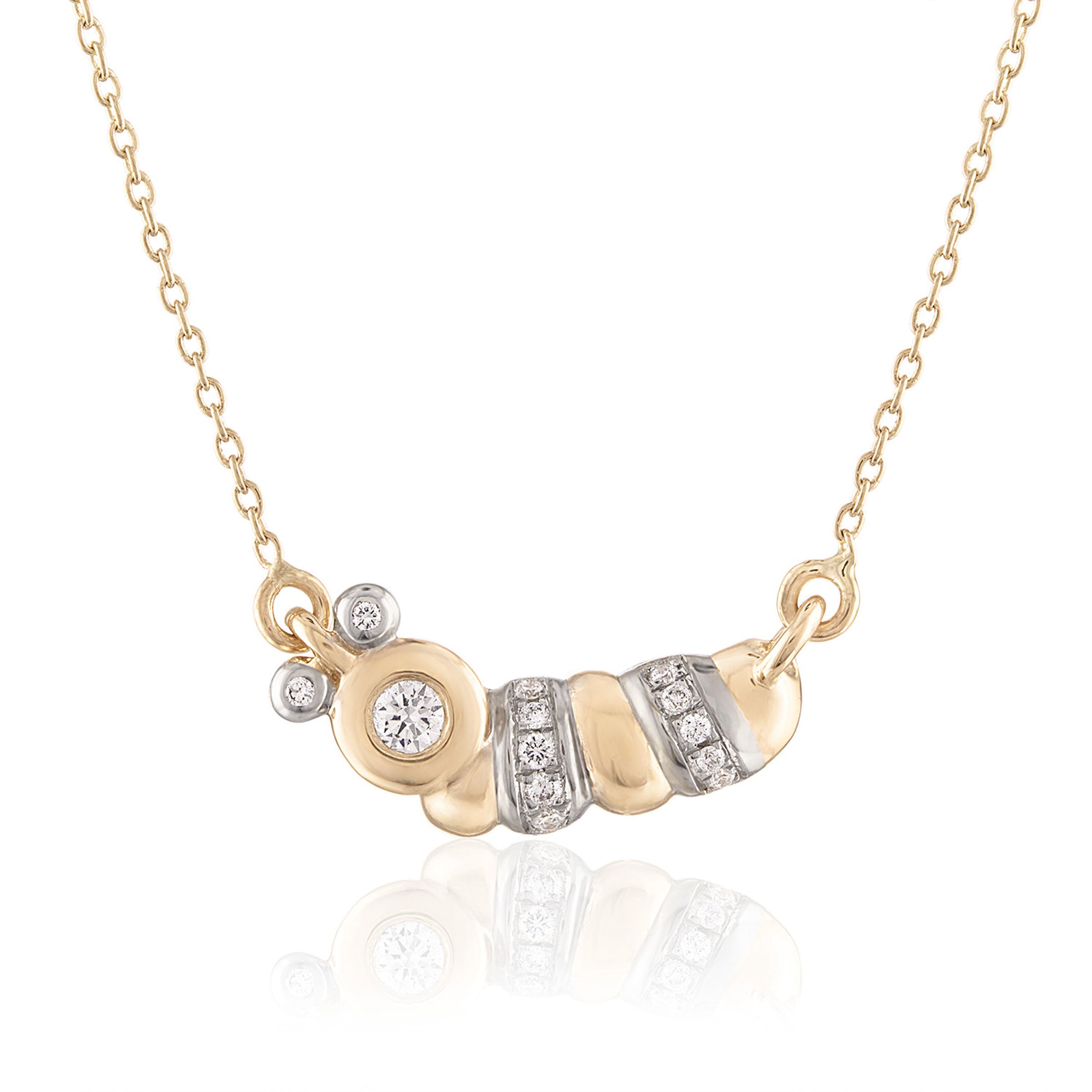 Caterpillar Diamond Pave Necklace
