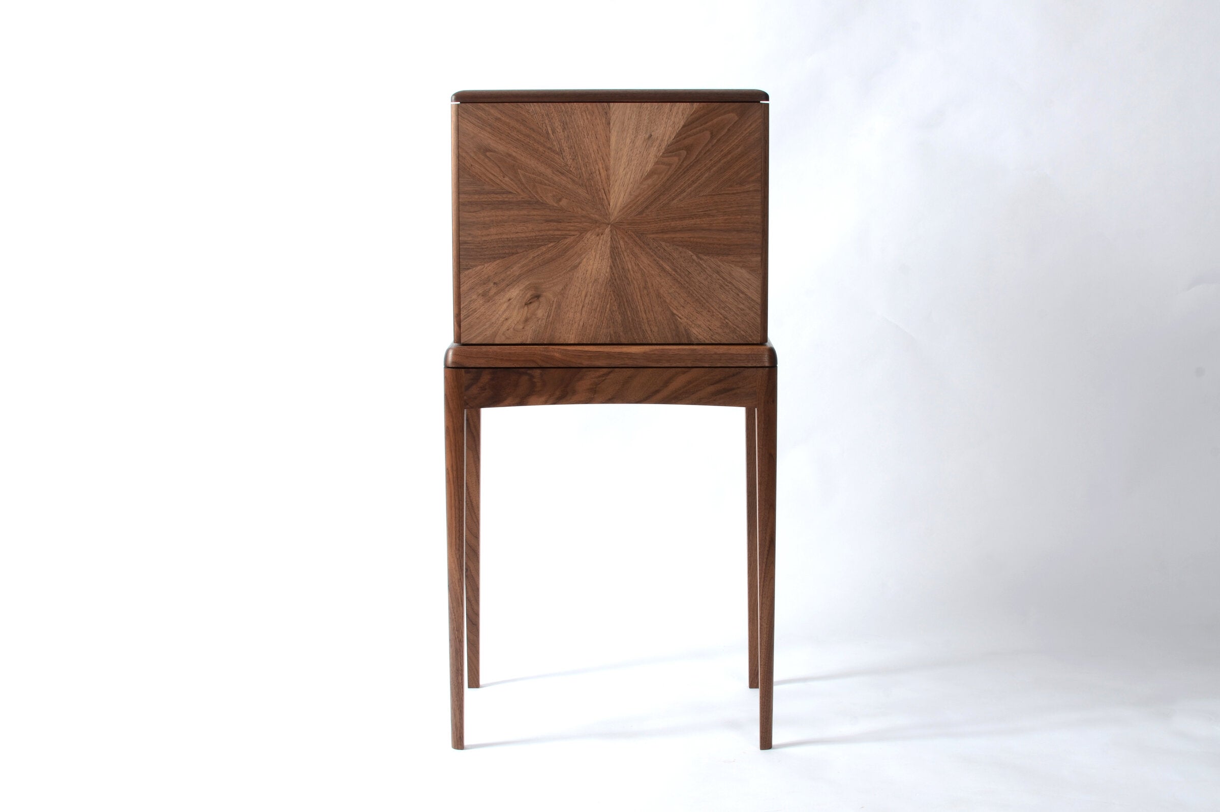 Walnut Chest of Drawers on Stand