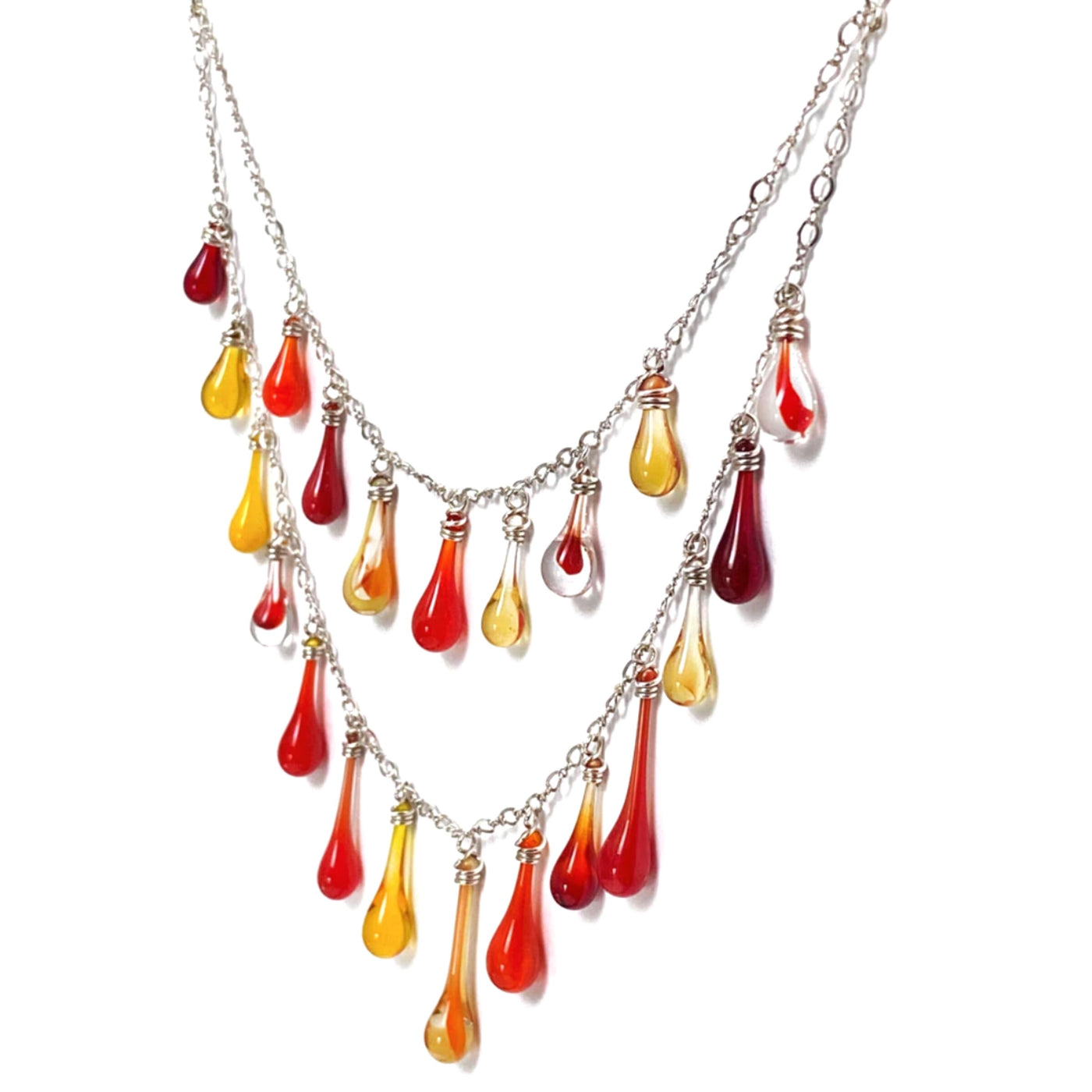 Firelight Waterfall Necklace