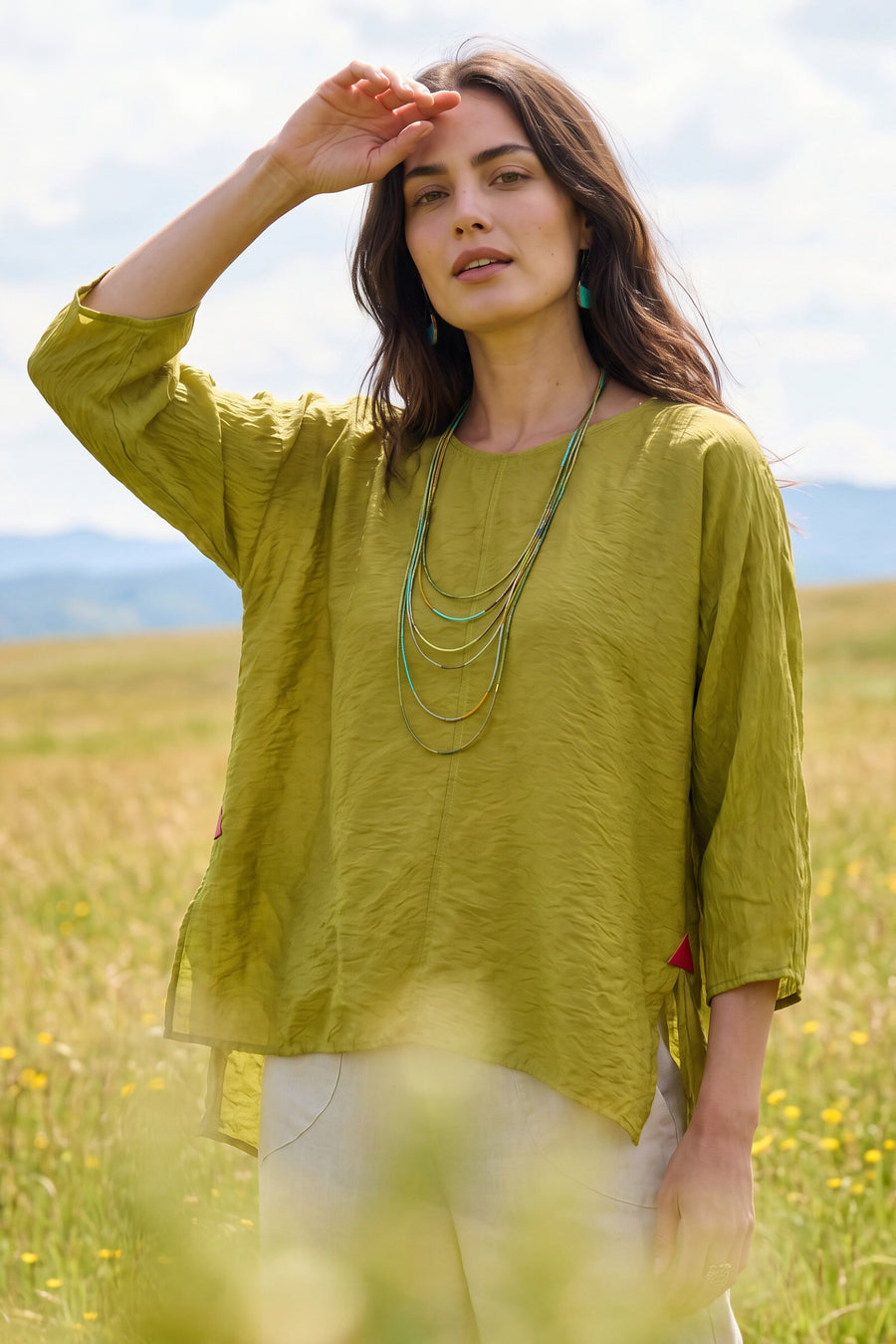 Hand-Dyed Suri Top