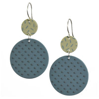 Dark teal with dots