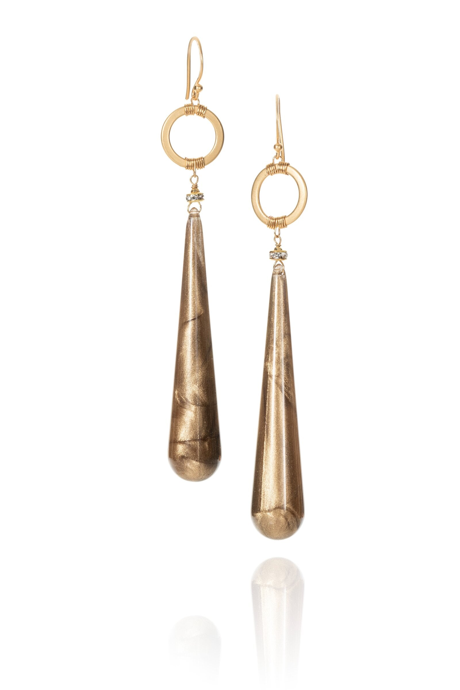 Golden Echo Drop Earrings