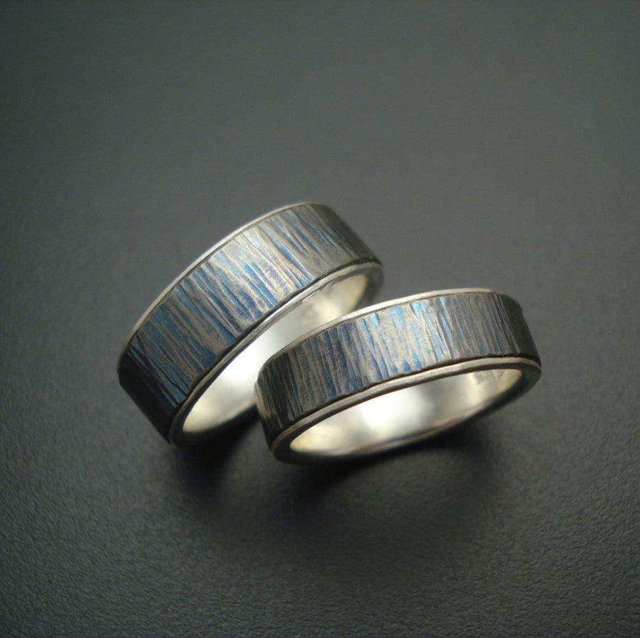 Titanium Woodgrain Band