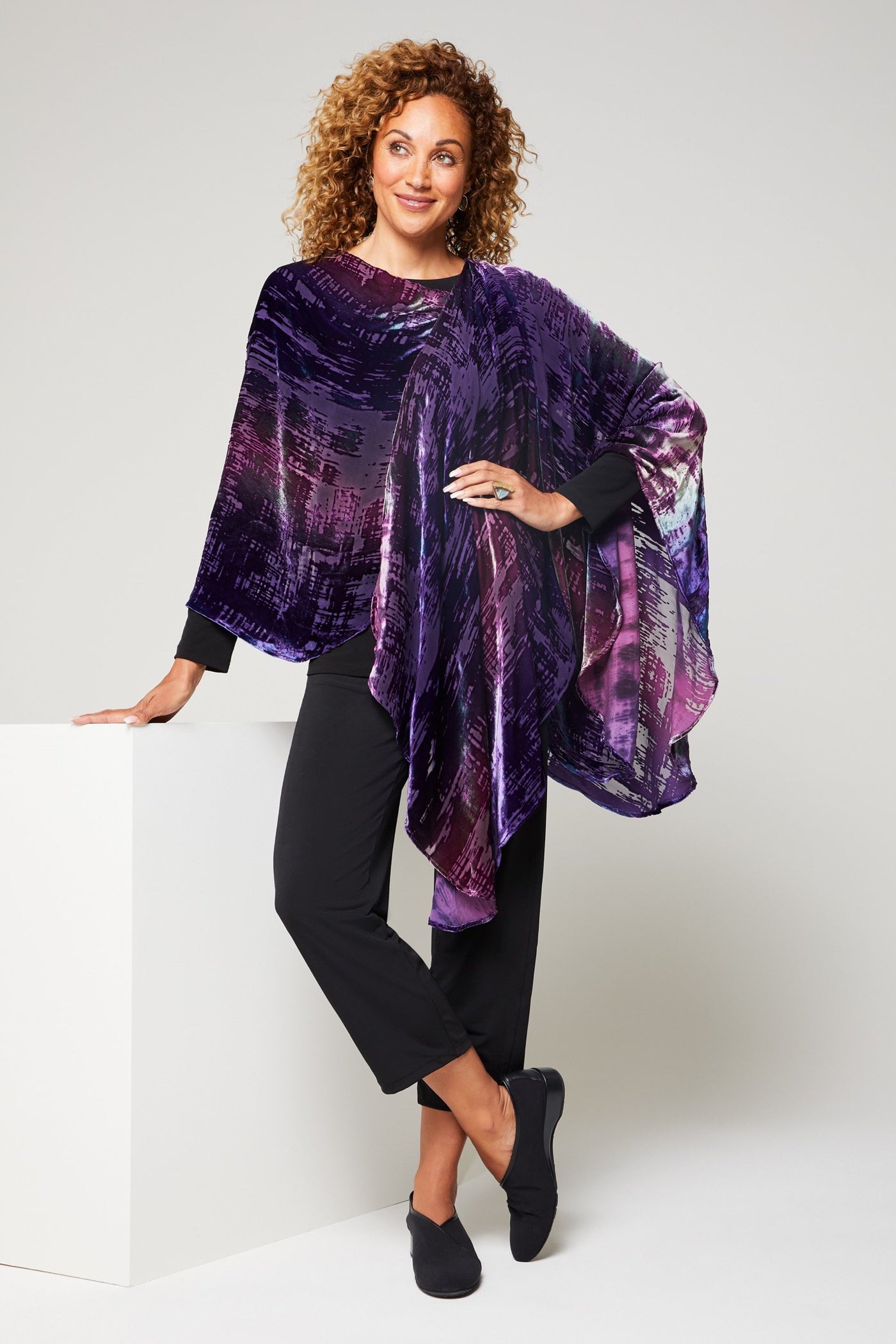 Brushstroke Capelet Wrap