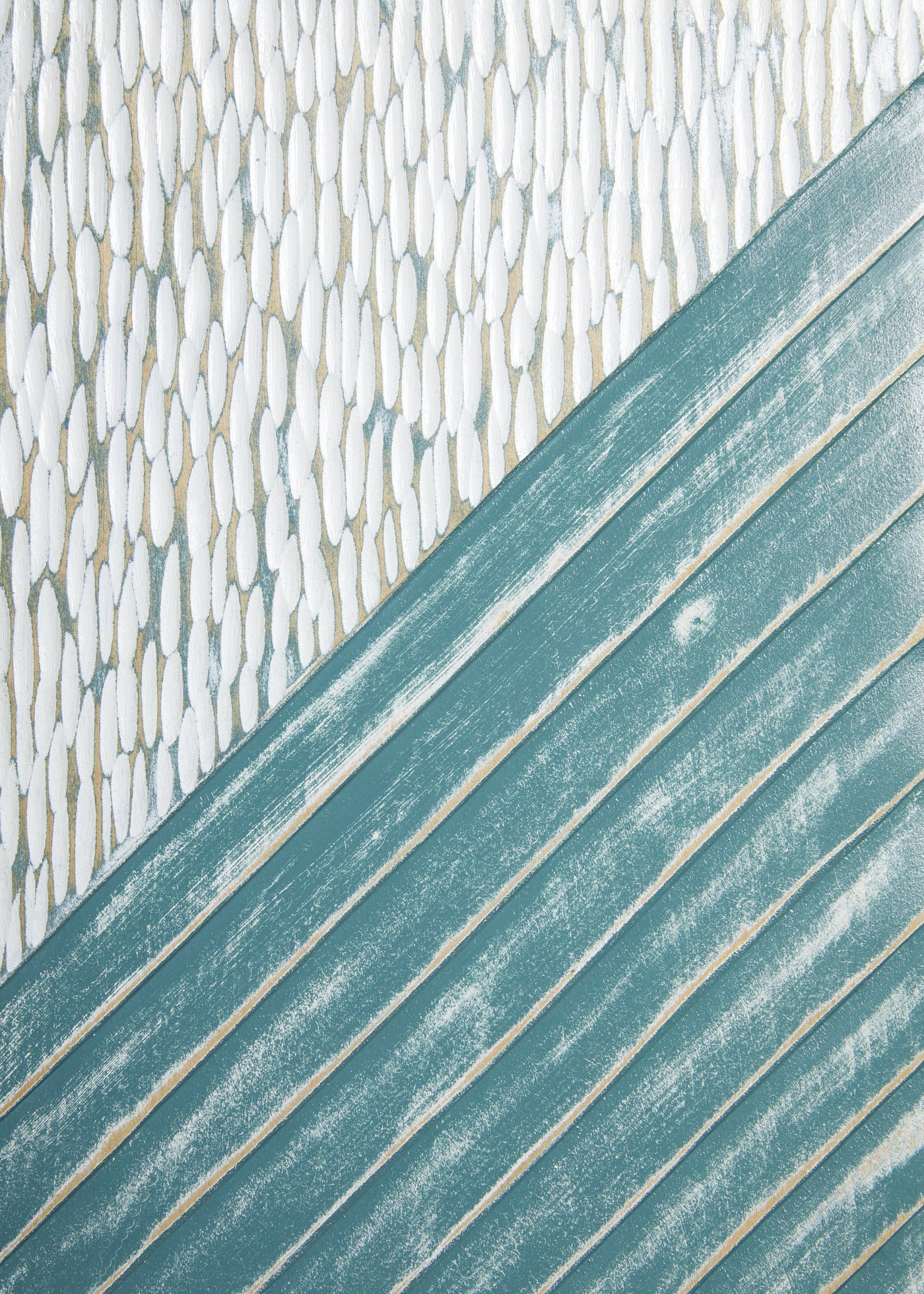 Teal/White