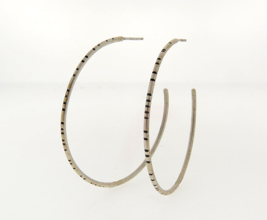 Large Sterling Silver Hoop Earrings