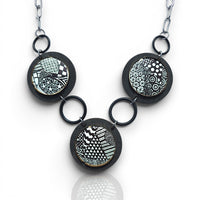 Geometric Mosaic Linked Necklace