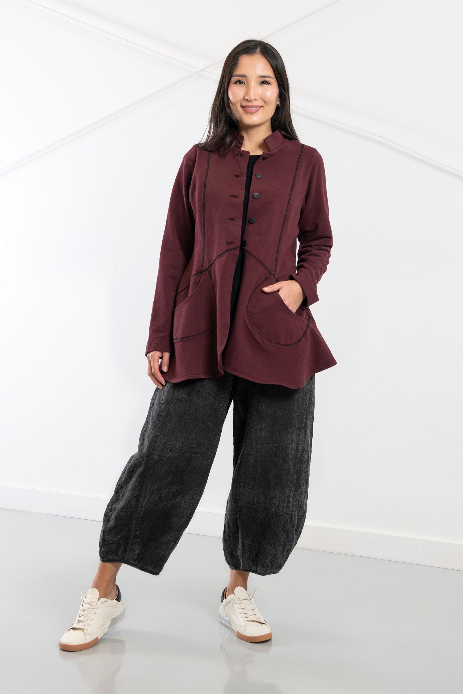 Fleece Peplum Jacket · Artful Home