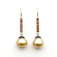 South Sea & Sapphire Earrings
